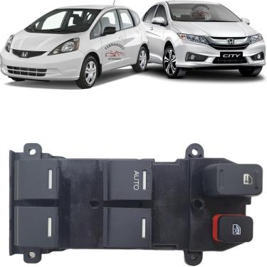 Imagem de Botão Comando De Vidro Eletrico City New Fit 2009 À 2014