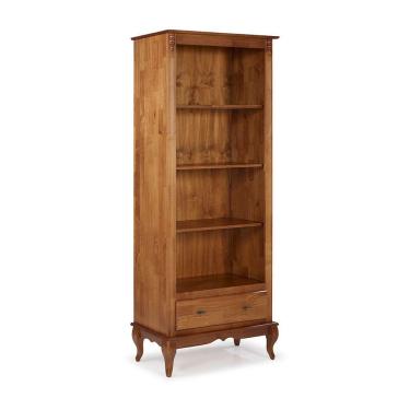 Imagem de Estante para Livros em Madeira 3 Prateleiras 1 Gaveta Pés Luis XV 60201 Linz Móveis - I...