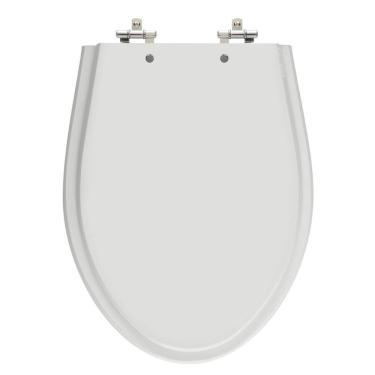 Imagem de Assento Sanitário Absolute Sterling Silver (Cinza Claro) Tampa para Vaso Ideal Standard de Madeira 