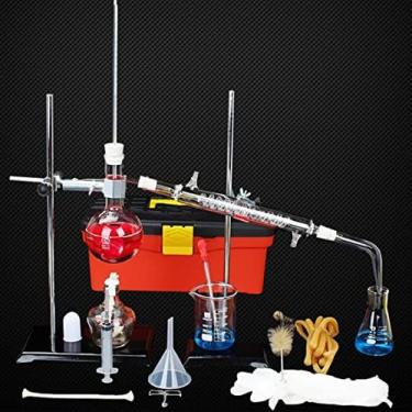 Imagem de Conjunto De Dispositivos De Destilação, Equipamento De Experimento Químico De Destilador De Purificação De Orvalho Puro Doméstico, Destilador De Laboratório, Conjunto De Produtos Vidreiros De Labo
