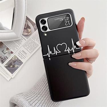 Imagem de Para Samsung Galaxy Z Flip3 Flip4 5 Capa preta rígida para Samsung ZFlip5 Galaxy ZFlip3 para sansung z flip 3 4 5 zflip 3 Capa Fundas, Khey, xdtaxbai, ForGalaxyZFlip5 (5G)