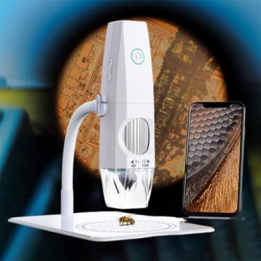 Imagem de MicroscóPio EletrôNico, MicroscóPio BiolóGico, 1000X, Pode Ser Conectado Ao Computador E Ao Celular, Com Luz De ObservaçãO Led, Capaz De Tirar Fotos, ObservaçãO Da Pele