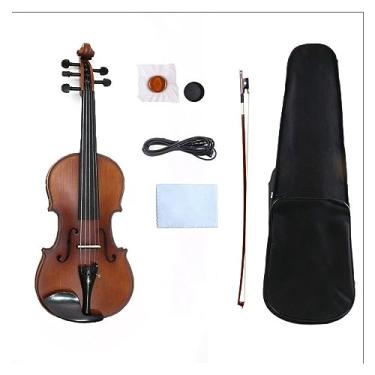 Imagem de Instrumento Musical Violino Eletrônico Desempenho Eletro-acústico 5 Cordas Artesanal De Madeira Maciça Violino Eletro-acústico