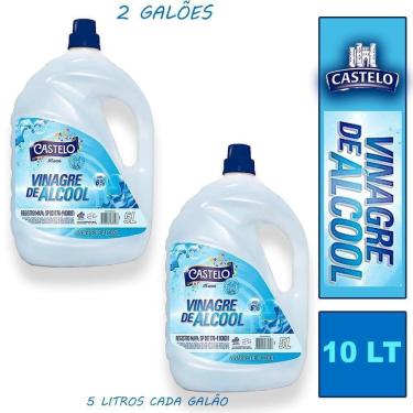 Imagem de 2 Vinagre De Álcool Castelo De Limpeza E Bactericida 6% Acidez 5L