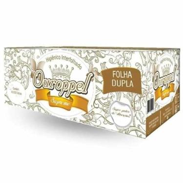 Imagem de Papel Higiênico Folha Dupla Interfolhado Caixa com 8000 Folhas Ouropel