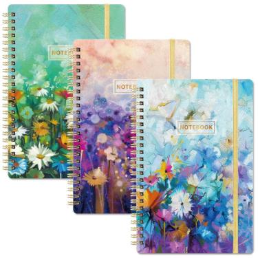 Imagem de Caderno espiral MaaiBok A5 Ruled Journal, pacote com 3 pacotes com bolso