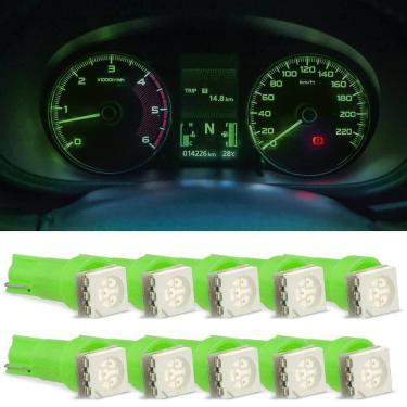 Imagem de Lâmpadas Pinguinho T5 LED Verde 12V - 10 Unidades