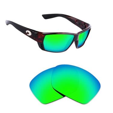 Imagem de Alphax Lentes de substituição polarizadas verde-esmeralda para óculos de sol Costa Del Mar Galveston 06S9073