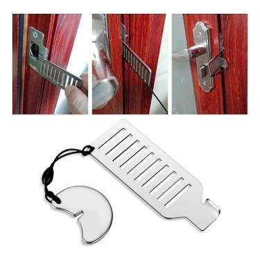 Imagem de Trava de Porta Portátil, Fechadura para Viagem, Fechadura de porta de Hotel, Fechadura para AIRBNB, Fechadura de Aço Inoxidavel, Trava de Porta,Universal