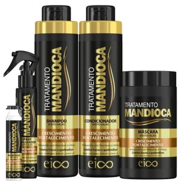 Imagem de Eico Tratamento Mandioca Shampoo Sem Sal + Condicionador 800ml + Másca