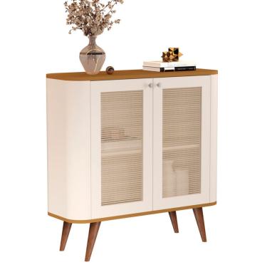 Imagem de Buffet com 2 Portas e 1 Prateleira Madrid Pérola Nature