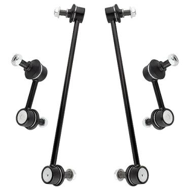 Imagem de BOXI (Conjunto de 4) 2x elos de barra oscilante dianteiros + 2x elos de barra oscilante traseira de substituição para Nissan Quest 2004 2005 2006 2007 2008 2009 | Substitui K80257 K80256 K80255