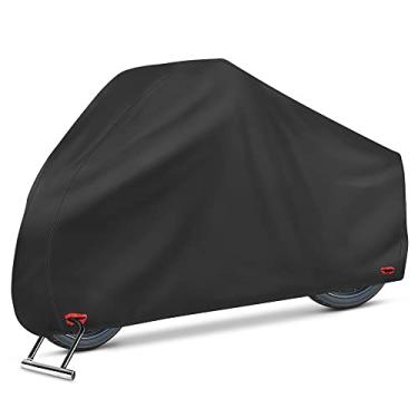 Imagem de Capa de motocicleta à prova d'água - Capas de scooter para motocicleta Oxford 210D com furos de bloqueio, proteção externa para todos os climas Serve para motocicletas de até 97 polegadas Harley Davidson, Honda, Suzuki, Kawasaki, Yamaha
