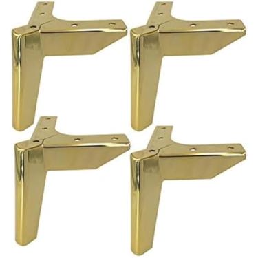 Imagem de Mesa de cabeceira pé apoio perna móveis suporte armário perna tv armário mesa de café sofá perna sapato armário móveis suporte pé, ouro, 10cm