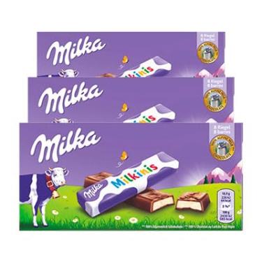 Imagem de Chocolate Milka Milkinis contendo 3 tabletes de 87,5g cada