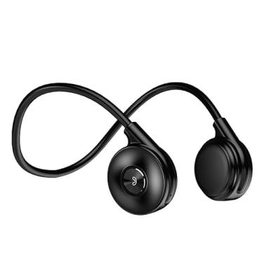 Imagem de SMINKA Fones de ouvido Bluetooth de condução óssea verdadeira, fones de ouvido esportivos sem fio com HD estéreo à prova de suor, fones de ouvido abertos para dirigir, esportes, treino, 8 horas,