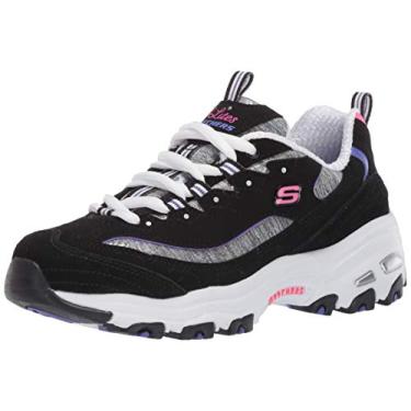 Imagem de Skechers Tênis feminino D'Lites-Sparkling Rain, Preto/roxo, 8