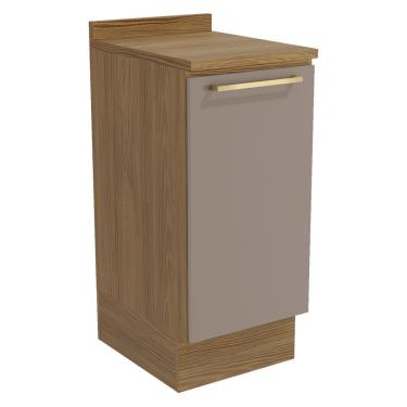 Imagem de Balcão Multiuso com Tampo 40cm Botanic 1 Porta Kappesberg - Nogueira/Fendi