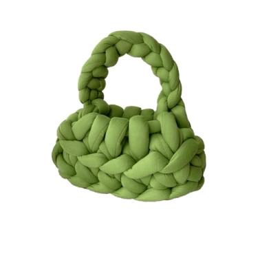 Imagem de Floerns Bolsa de ombro feminina de malha grossa de crochê, bolsa de mão Hobo, bolsa clutch, Verde, One Size