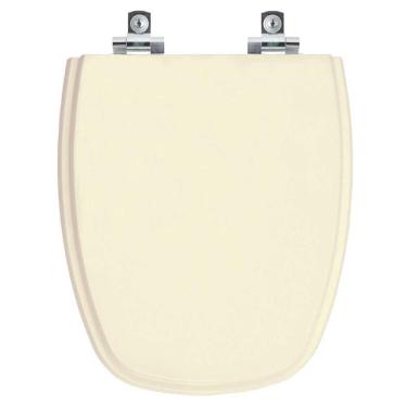 Imagem de Assento Sanitário Laqueado Soft Close Monte Carlo Creme Bege Claro para vaso Deca