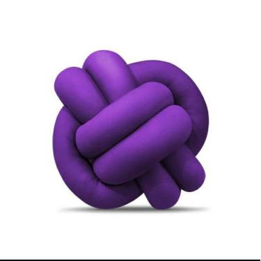 Imagem de Almofada Nó Nozinho Escadinavo - Gabi Flor Confecções, Roxo