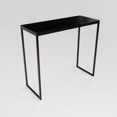 Imagem de Bancada Cozinha Balcão Gourmet Preto 120cm Tampo Preto - Don Castro De