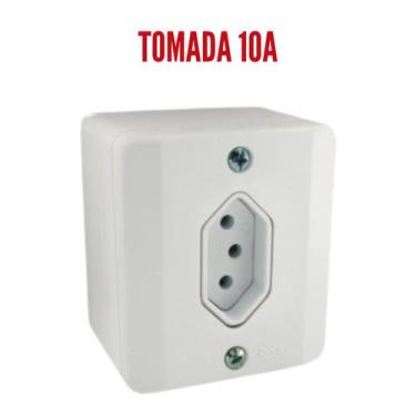 Imagem de Sistema X Tomada e Interruptores 10A/20A Sobrepor Externa Radial, Toma
