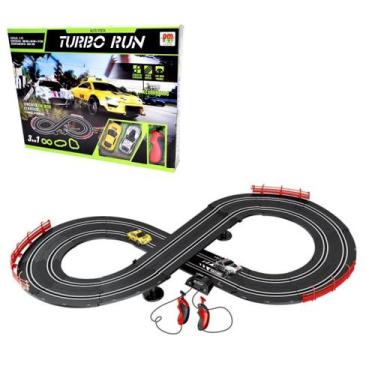 Imagem de Auto Pista Turbo Run Circuito Pista de Corrida Autorama 280cm Dm Toys 
