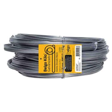 Imagem de Kit 10KG Arame Galvanizado Zincado Macio Belgo Kilo 2,76mm Bwg 12