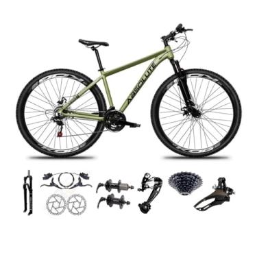 Imagem de Bicicleta Aro 29 Absolute Nero 4 Cabos Internos 27v K7 Freios Hidráulicos Kit 3x9 Suspensão Trava (Oliva, 21)