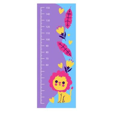 Imagem de Régua de Crescimento Adesivo Leãozinho 155 cm Altura - Império da Impr