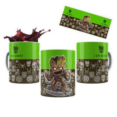 Imagem de Caneca Groot Guardiões Da Galáxia Cerâmica Chibi REF7 - mlg