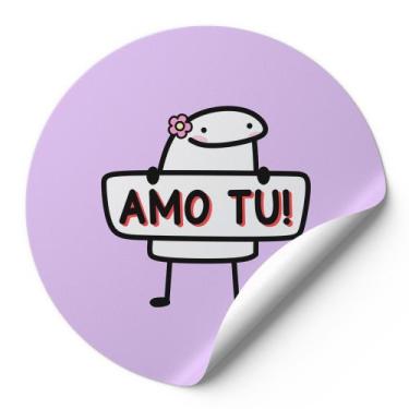 Imagem de 120 Etiquetas Redondas Adesivos Para Cliente Meme Bentô Menina Dia Dos