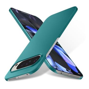 Imagem de Bastmei Capa para Google Pixel 9 Pro/Pixel 9, capas de telefone minimalistas, extremamente leve, ultrafina, proteção para câmera, capa rígida de policarbonato para Pixel 9/9 Pro Matt (verde cascalho)