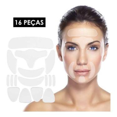 Imagem de 16 Pçs Reutilizável Silicone Anti-rugas Rosto Testa Adesivo - Paty Sho