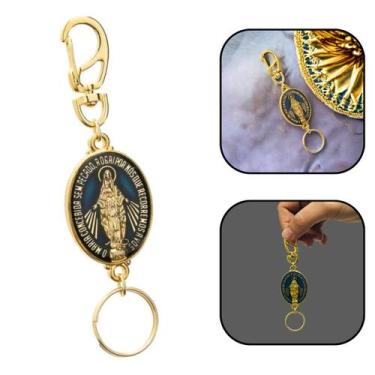 Imagem de Chaveiro Nossa Senhora Das Graças Dourado Com Mosquetão - FORNECEDOR 1