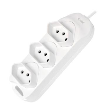 Imagem de Extensao 1,5 metros 3 tomadas triplas branca oex tm100
