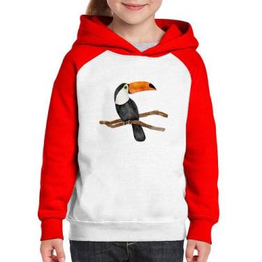 Imagem de Moletom Infantil Tucano - Foca na Moda, Branco, Vermelho, 2