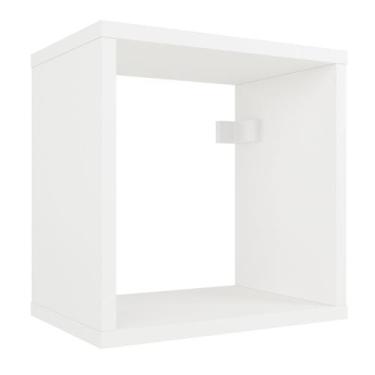 Imagem de Nicho Quadrado Branco De Parede Organizador 300x300x200 Branco - MADEL
