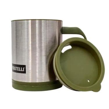 Imagem de  Caneca Copo Mixer De Inox Com Tampa 350ml - Fratelli, VERDE