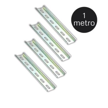 Imagem de Kit Trilho DIN Perfurado Zincado para Montagem Elétrica 1m - LUMIBRAS,