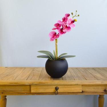 Imagem de Arranjo Orquídea Pink Artificial no Vaso Preto  Formosinha