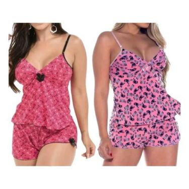 Imagem de Conjunto Baby Doll Pijama Para Dormir Feminino C57 - Fanáticos Por Cin