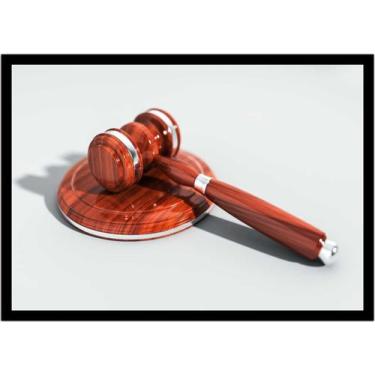 Imagem de Quadro Decorativo Direito Advogados Martelo Da Justiça Sala Escritório