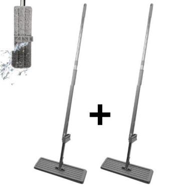 Imagem de Mop Rodo Flat 360 Para Pisos Limpeza Kit com 2 Vassoura Magica - ww