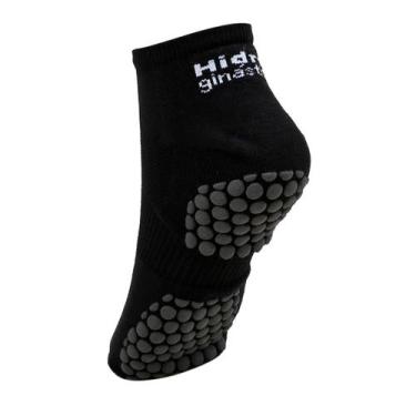 Imagem de Kit 2 Meia Hidroginástica Pilates Antiderrapante Selene 4010, Preto, 3