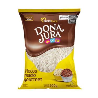 Imagem de Flocos macio branco 500g decora dona jura