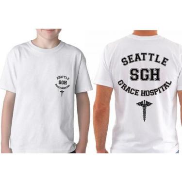 Imagem de Camiseta Infantil ou adulto  Grey's Anatomy Seattle Grace Blusa Crianç