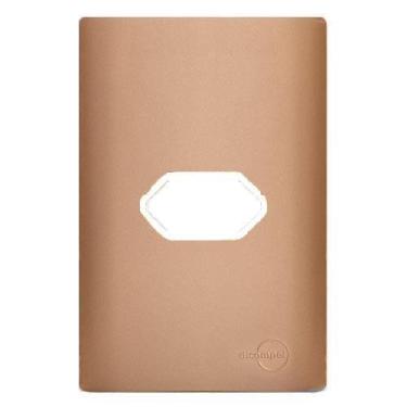 Imagem de Placa Para 1 Tomada Horizontal 4X2 - Novara Ouro Rose - Dicompel Novar