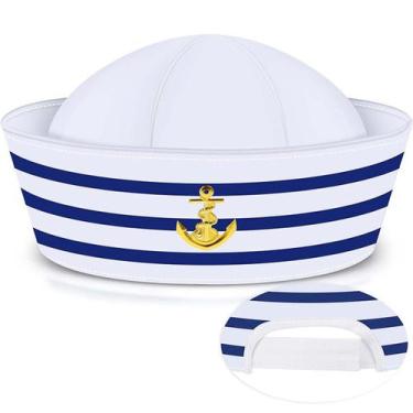 Imagem de Chapéu Bebê Marinheiro Festas Fantasia Aniversário Listras - anjo da m